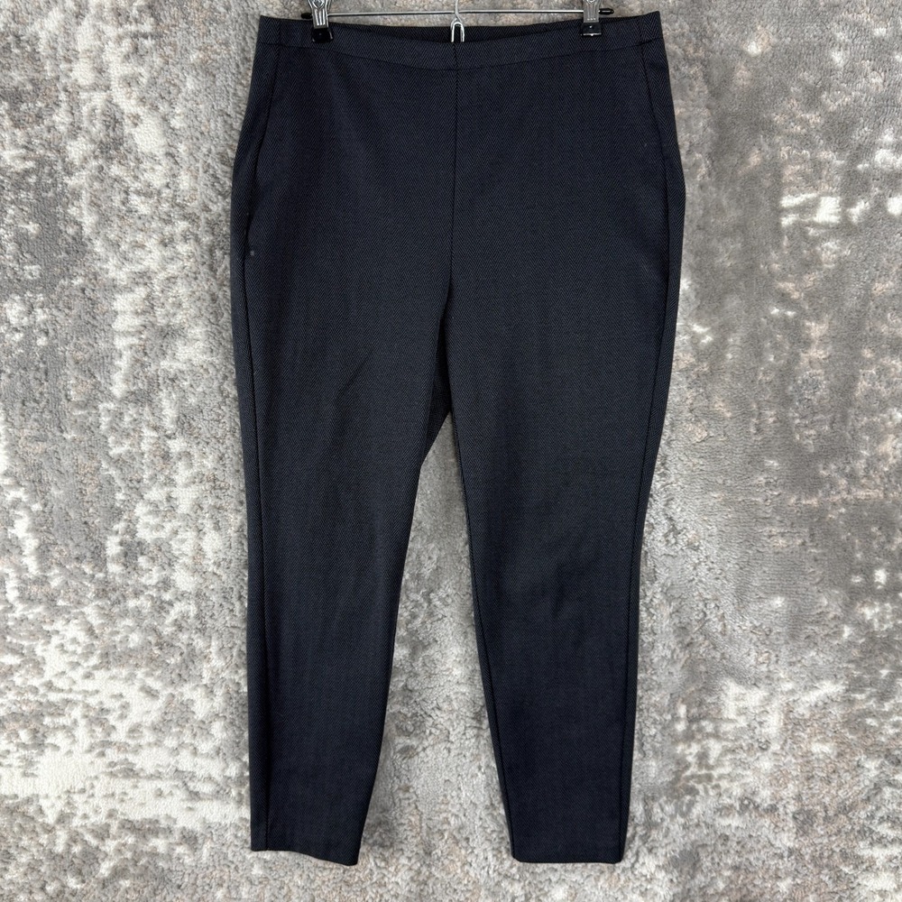 Croft Barrow Petite Size MP Career Stretch Casual Pants Black Pull On‎
